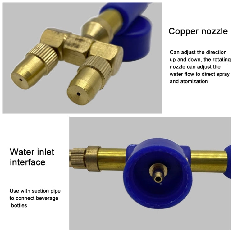 Double Head Reciprocating Push-Pull Sprayer Adjustable Garden Manual Sprayer for Most Bottles