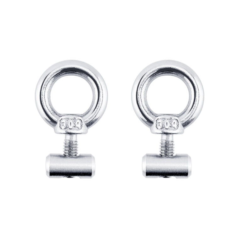 RV Sunshade 304 Stainless Steel Slide Rail Ring, Specifications: 2pcs M4 Ring + Cylinder