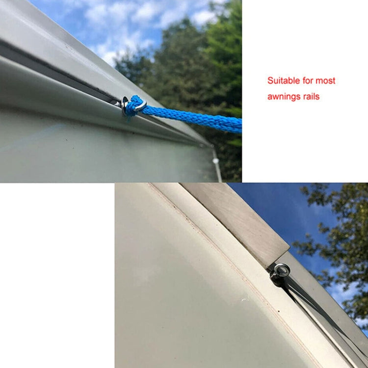 RV Sunshade 304 Stainless Steel Slide Rail Ring, Specifications: 1pcs M4 Ring + Cylinder