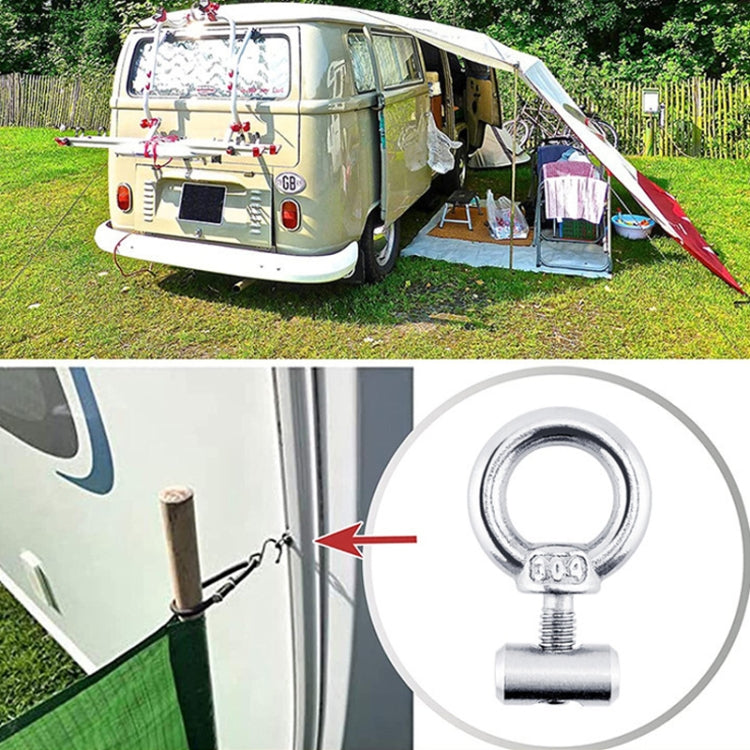 RV Sunshade 304 Stainless Steel Slide Rail Ring, Specifications: 1pcs M4 Ring + Cylinder