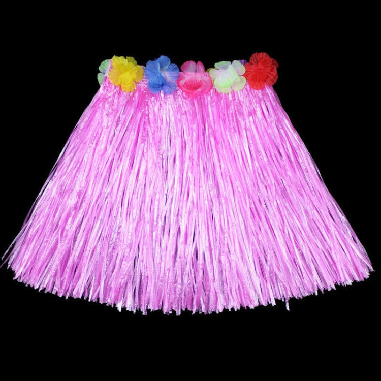 30cm Halloween Hula Show Costume Hawaii Party Decoration, Color: Grass Skirt Pink