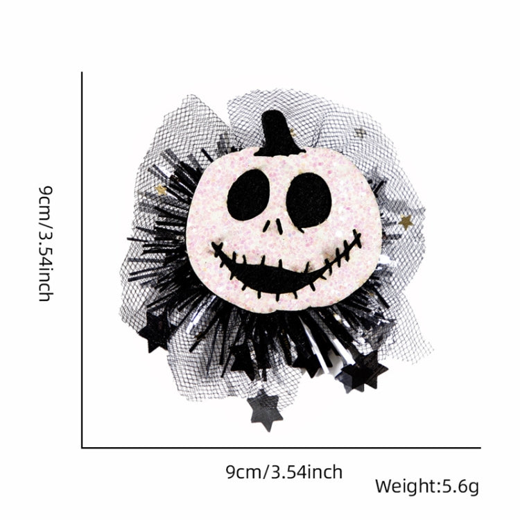 Halloween Hair Clips Hair Accessories Kids Party Dress Up Jewelry, Style: White Pumpkin Demon