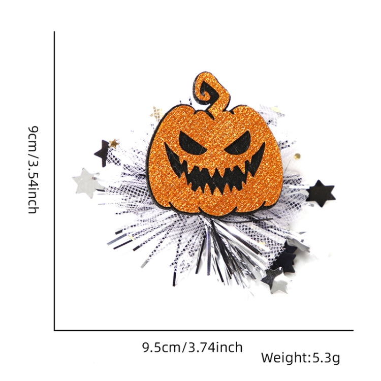 Halloween Hair Clips Hair Accessories Kids Party Dress Up Jewelry, Style: Yellow Pumpkin Demon