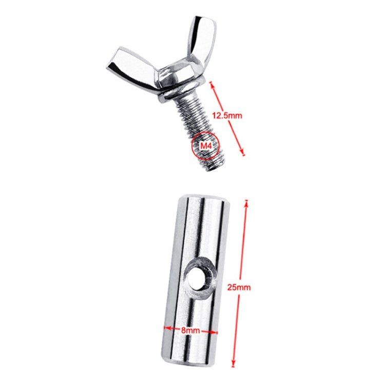 2pcs RV Tent 304 Stainless Steel Slide Rail Track Ring Screw Nut