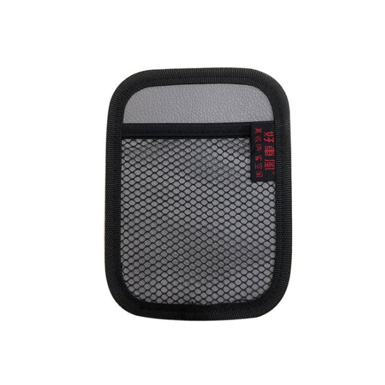 Microfiber Leather Car Mobile Phone Sticky Storage Net Bag, Color: H007 Gray Small