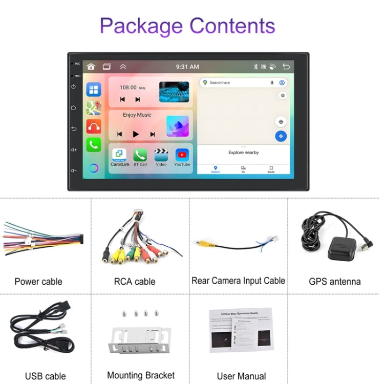 10.1inch Android 13.0 Dual Butt Universal Wireless Carplay Car Navigation Center Control All-In-One Monitor