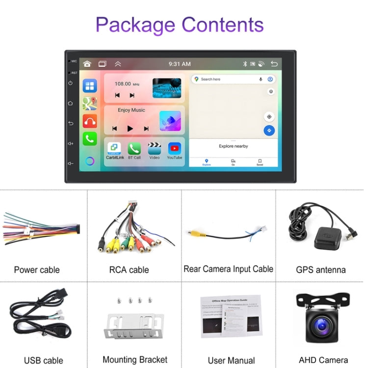 10.1inch Android 13.0 Dual Butt Universal Wireless Carplay Car Navigation Center Control All-In-One Monitor