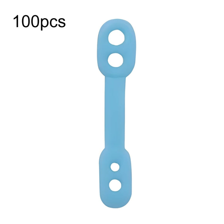100pcs Clothes Drying Rack Windproof Hook Anti-slip Fixed Hook Buckle Silicone Strip - Colorful