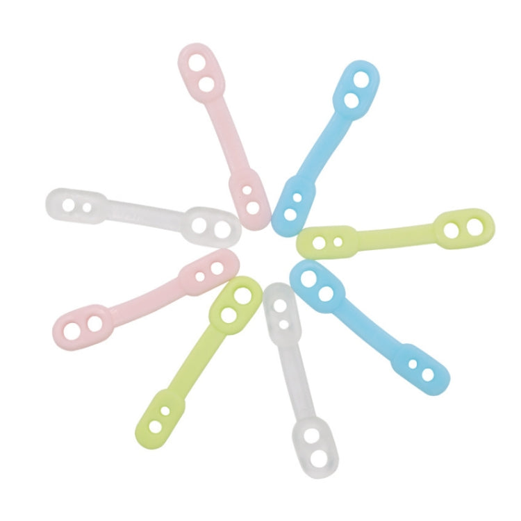 100pcs Clothes Drying Rack Windproof Hook Anti-slip Fixed Hook Buckle Silicone Strip - Colorful