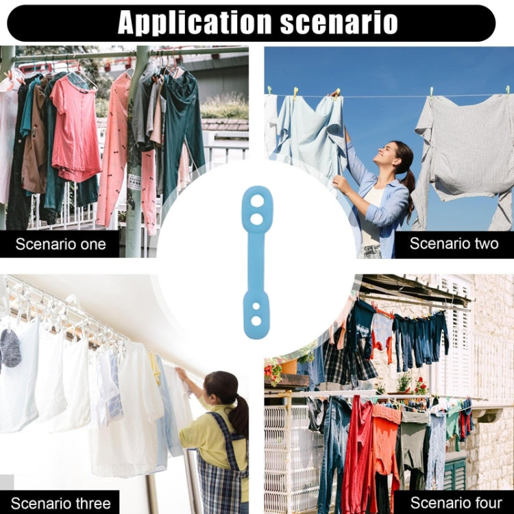 100pcs Clothes Drying Rack Windproof Hook Anti-slip Fixed Hook Buckle Silicone Strip - Colorful