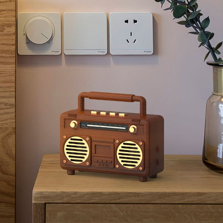 BT21 Retro USB Flash Drive FM Radio Wireless Bluetooth Speaker, Color: Pink