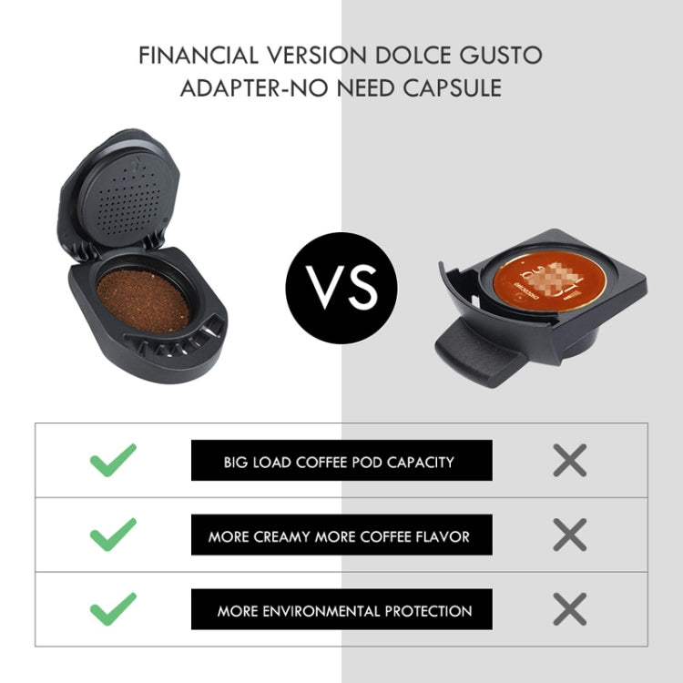 Compatible With Dolce Gusto ICafilas Reusable Coffee Capsule Converter Tray - Black