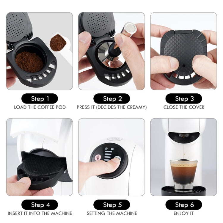 Compatible With Dolce Gusto ICafilas Reusable Coffee Capsule Converter Tray - Black