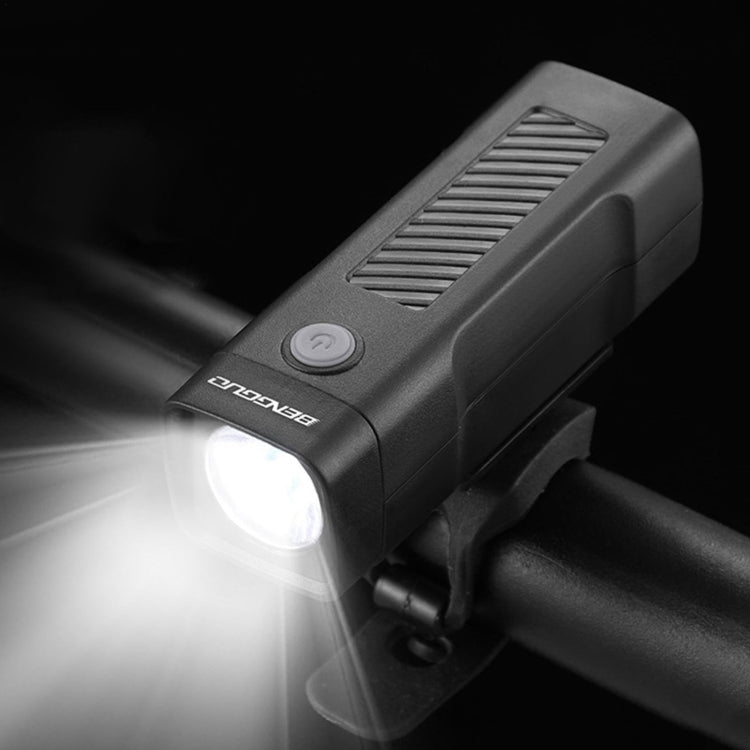 BENGGUO Bicycle Front Light Rechargeable Flashlight 3 Lighting Modes - Black