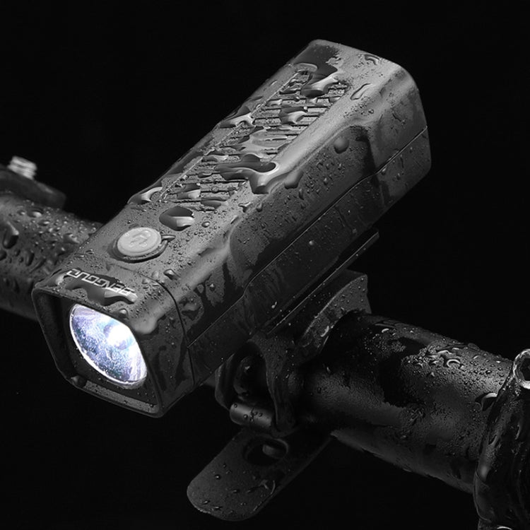 BENGGUO Bicycle Front Light Rechargeable Flashlight 3 Lighting Modes - Black