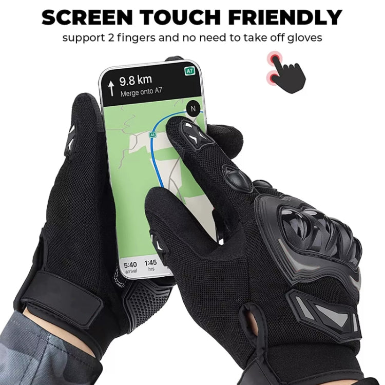 Motorcycle Outdoor Riding Non-slip Touch Screen Sun Protection Gloves, Size: XL - Black