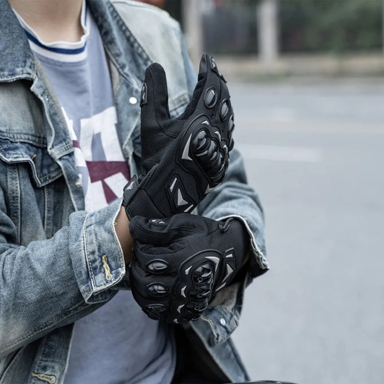 Motorcycle Outdoor Riding Non-slip Touch Screen Sun Protection Gloves, Size: XXL - Black