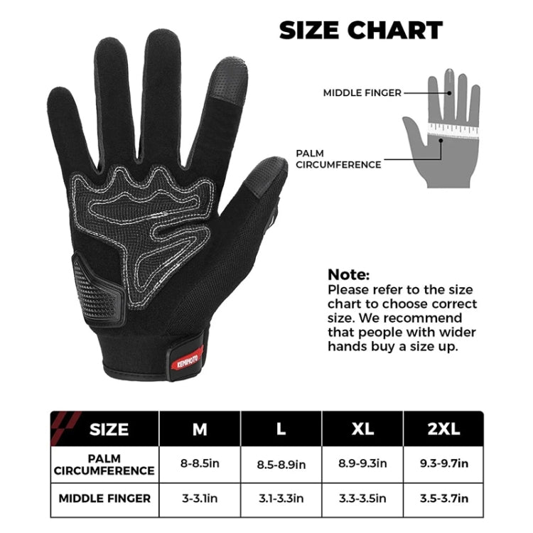 Motorcycle Outdoor Riding Non-slip Touch Screen Sun Protection Gloves, Size: L - Black
