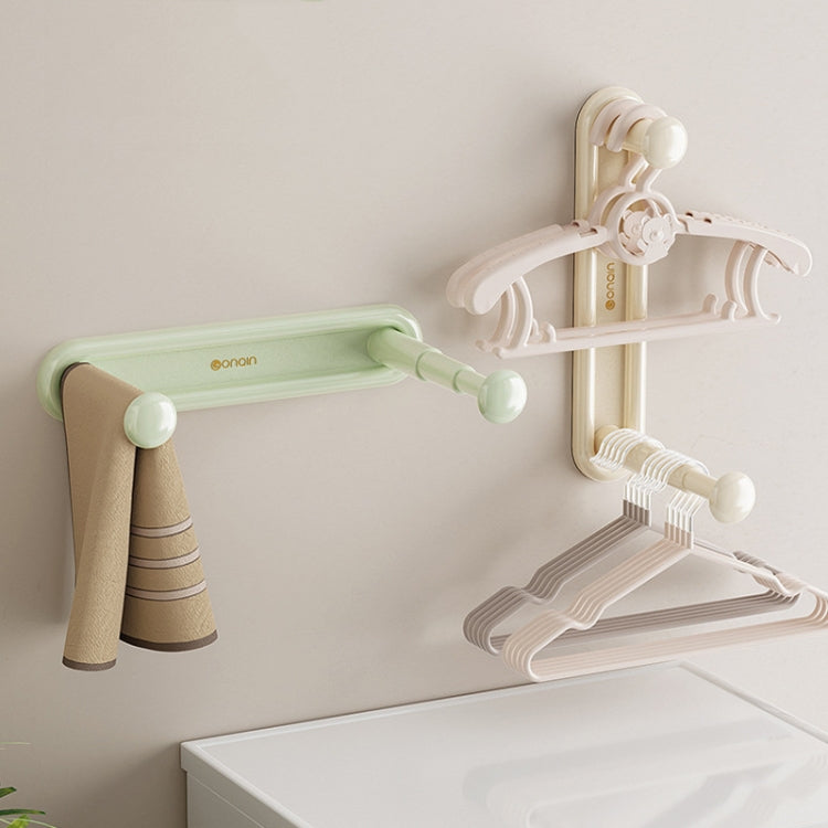 Retractable Clothes Rack Organizer Multifunctional Household Hole-Free Balcony Storage Shelf