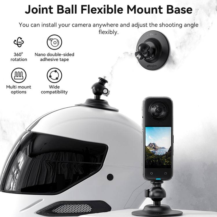 AMagisn Flexible Adhesive Mount for DJI / GoPro HERO / Insta360 Action Camera, Spec: 1/4 Inch