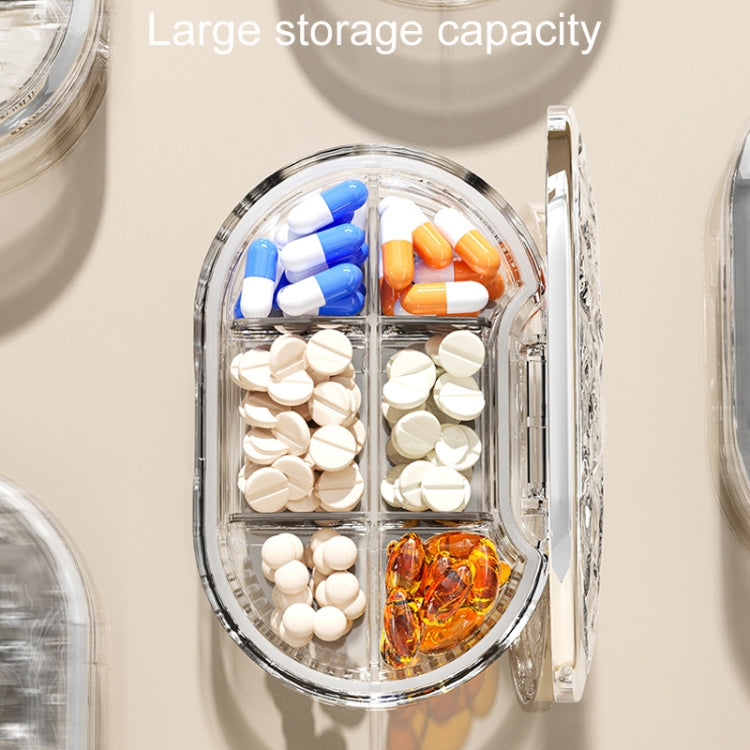 Portable Medicine Dispenser Traveling Carrying Plastic Organizer, Style: Small Tranaparent