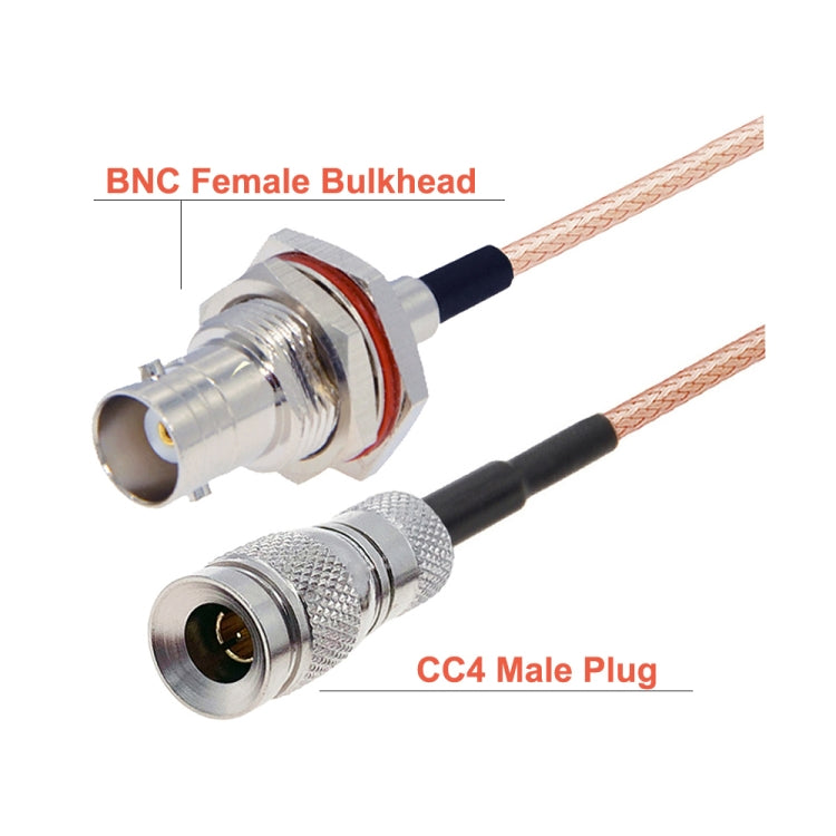 20cm CC4 Male To BNC Through Wall Waterproof Female Cable RG179 RF Adapter Wire