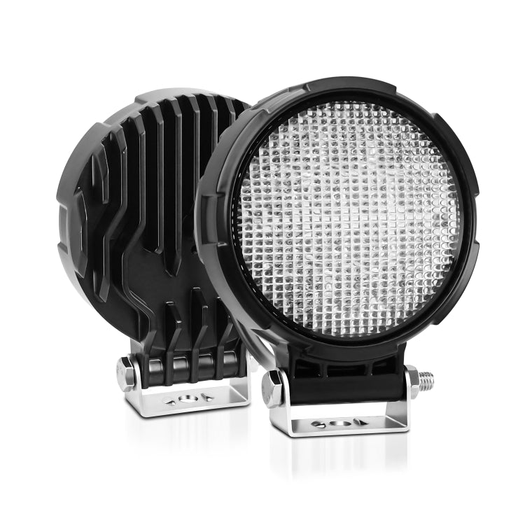 14W 9-30V Floodlight Mixed Luminous 4 Inch Round Work Light With Wire Set - X2
