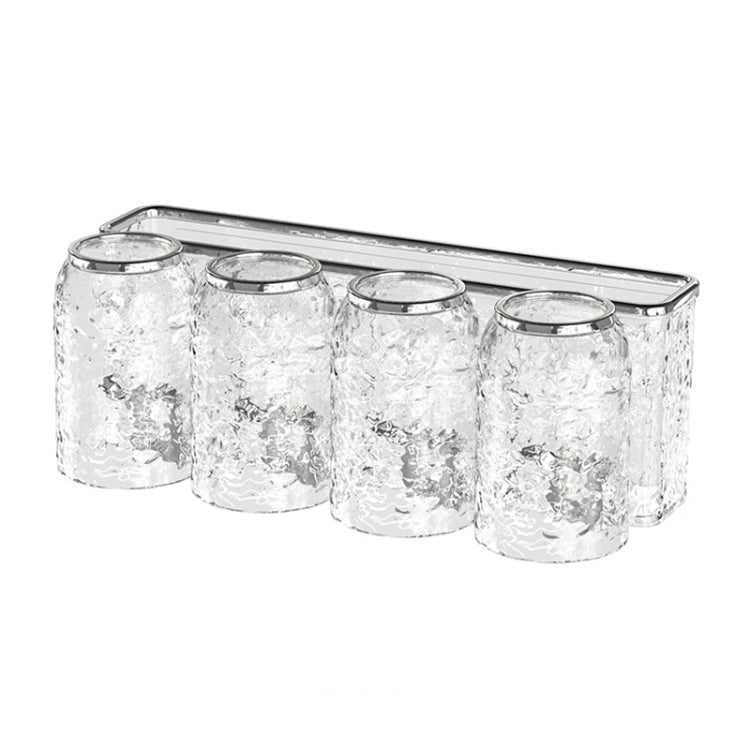 Bathroom Toothbrush Organizer Household Multifunctional Storage Rack, Style: Four Cups Transparent