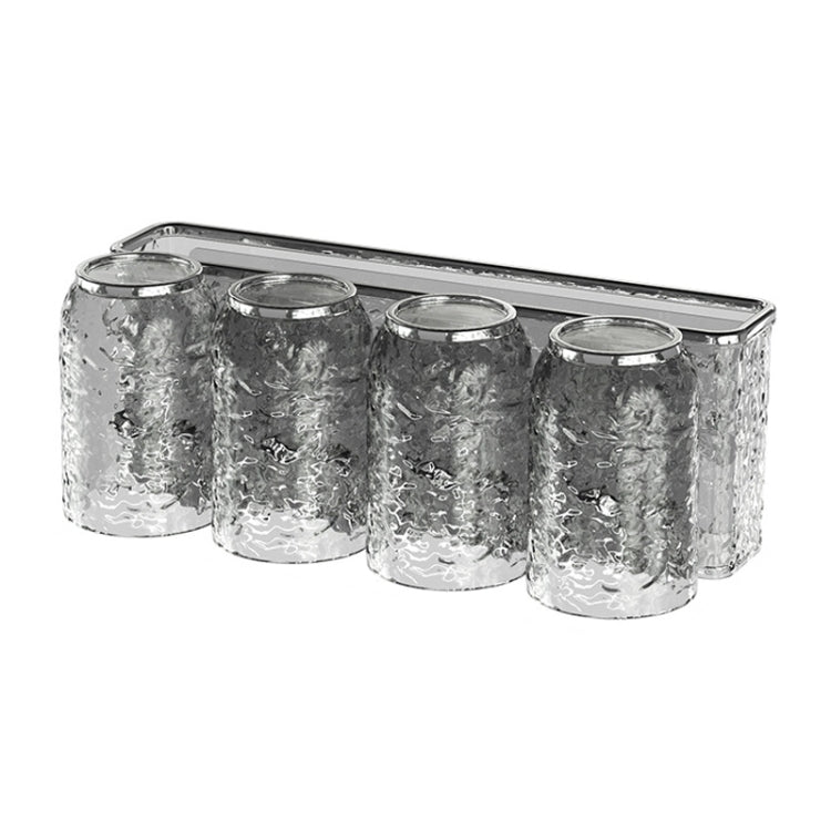 Bathroom Toothbrush Organizer Household Multifunctional Storage Rack, Style: Four Cups Transparent Gray