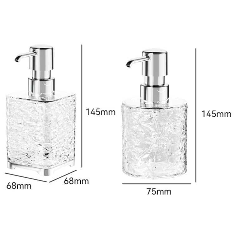 300ml Household Traveling Dispenser Shampoo Body Wash Lathering Bottles, Style: Transparent Square