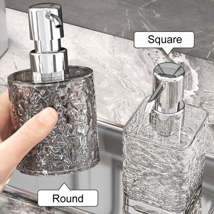 300ml Household Traveling Dispenser Shampoo Body Wash Lathering Bottles, Style: Transparent Gray Square