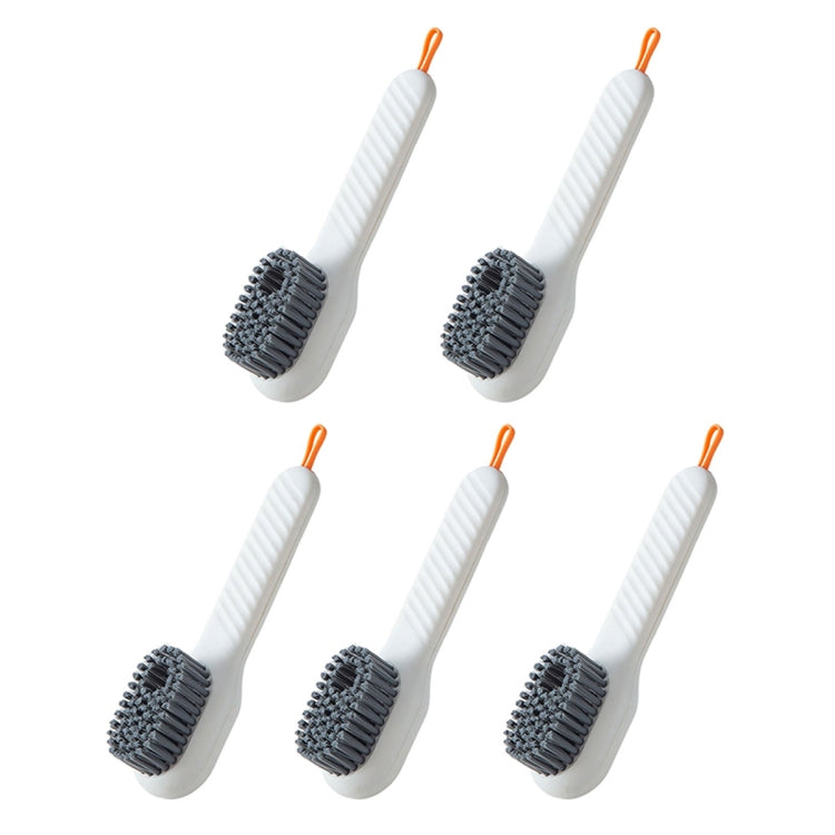 5pcs /Pack Multifunctional Press-Type Liquid-Filled Nano Soft Bristle Shoe Brush