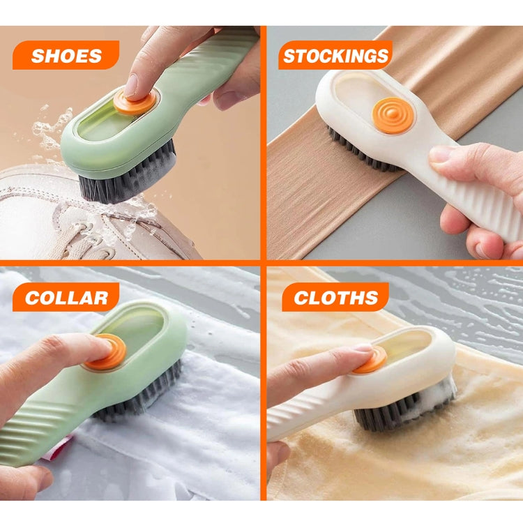 5pcs /Pack Multifunctional Press-Type Liquid-Filled Nano Soft Bristle Shoe Brush