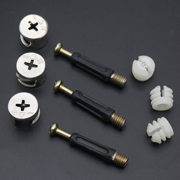 10pcs 35mm 3 In 1 Screw Connector Furniture Link Fixer Closet Eccentric Wheel Nut Connection Fastener