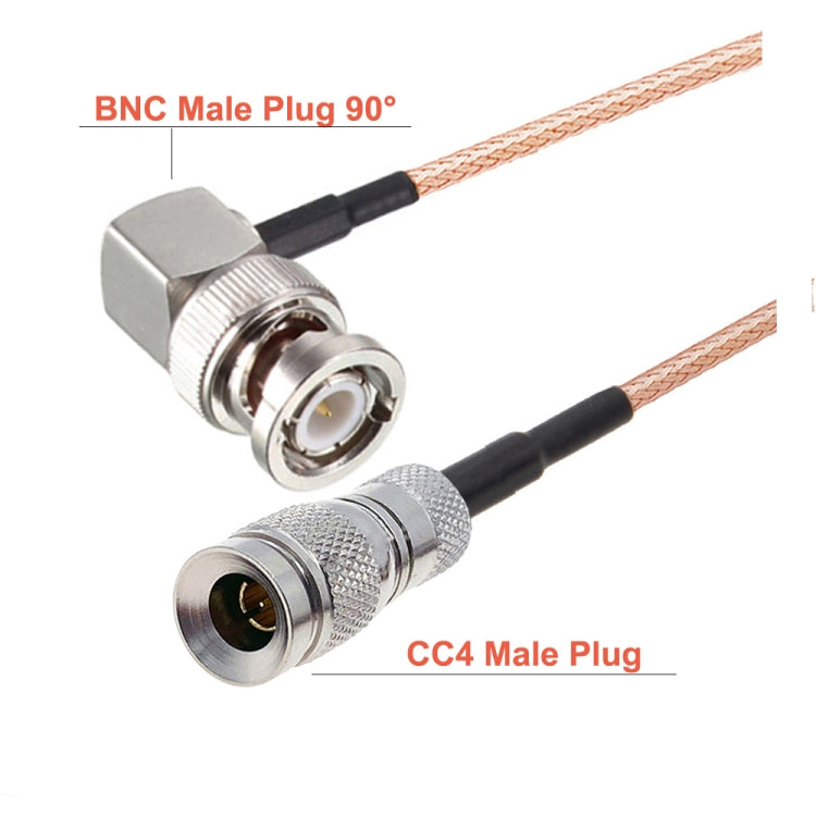 50cm CC4 Male To BNC Male Elbow Connector Cable RG179 Coaxial RF Cable