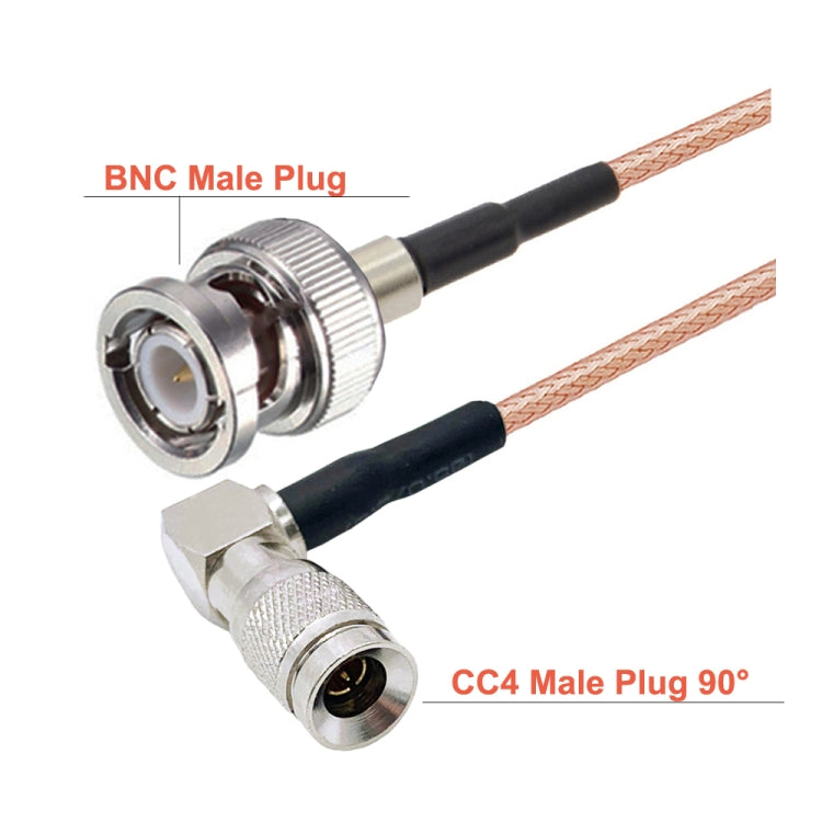 20cm CC4 Male Elbow To BNC Male Connector Cable RG179 Coaxial RF Cable