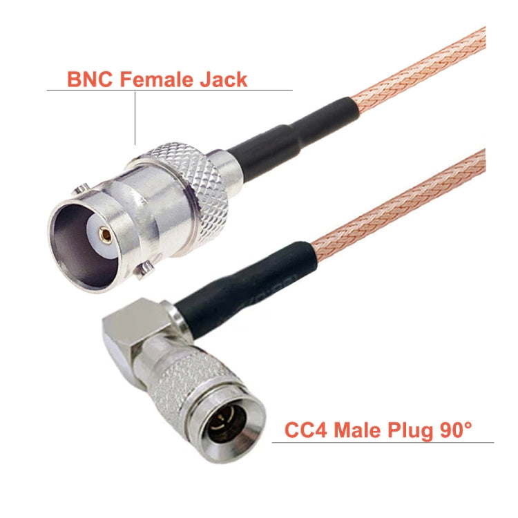 30cm CC4 Male Elbow To BNC Female Connector Cable RG179 Coaxial RF Wire