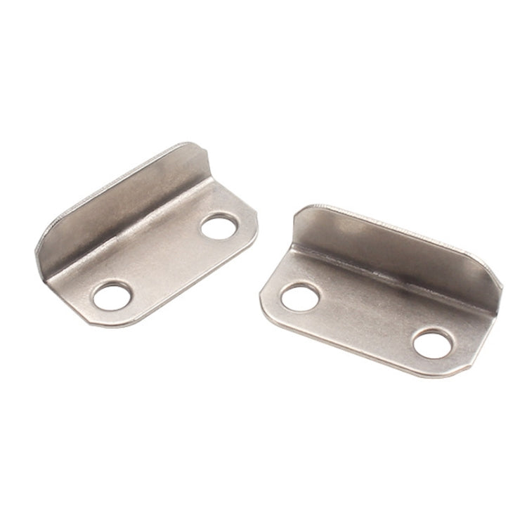 10pcs Lock Accessories L-Shaped Right Angle Office Drawer Lock Plate Furniture Parts Door Stopper - Silver
