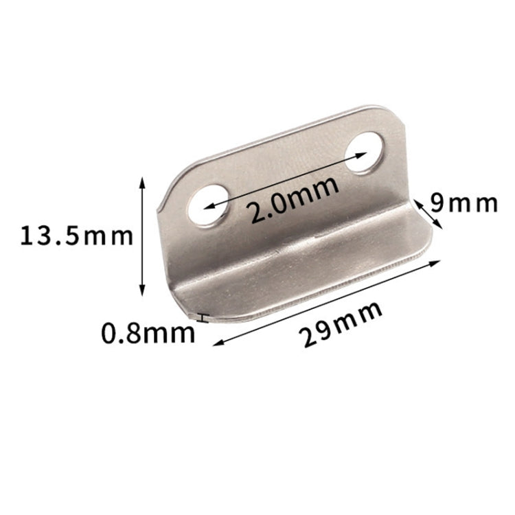 10pcs Lock Accessories L-Shaped Right Angle Office Drawer Lock Plate Furniture Parts Door Stopper - Silver