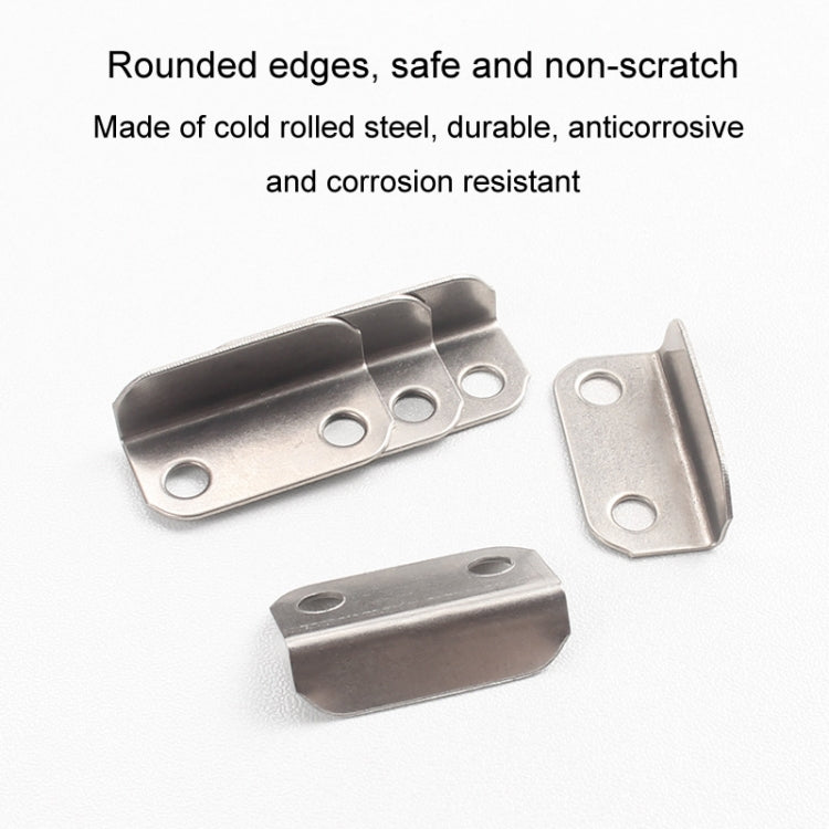 10pcs Lock Accessories L-Shaped Right Angle Office Drawer Lock Plate Furniture Parts Door Stopper - Silver