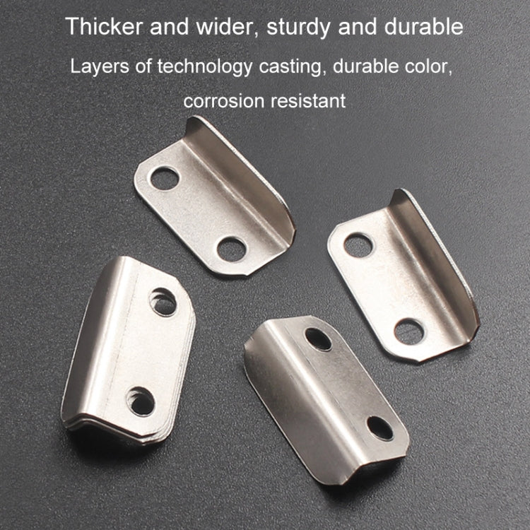 10pcs Lock Accessories L-Shaped Right Angle Office Drawer Lock Plate Furniture Parts Door Stopper - Silver