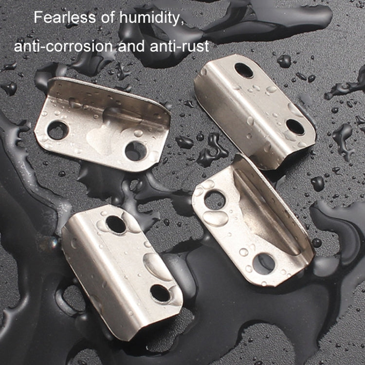 10pcs Lock Accessories L-Shaped Right Angle Office Drawer Lock Plate Furniture Parts Door Stopper - Silver