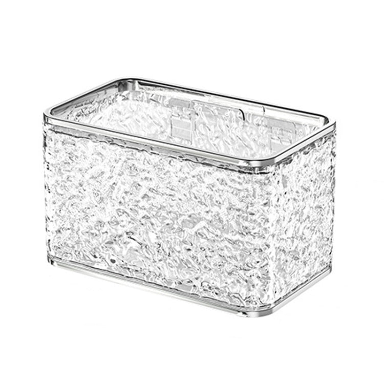 Bathroom No-Punch Tissue Organizer Household Wall Mounted Tissue Box, Color: Transparent Single Layer