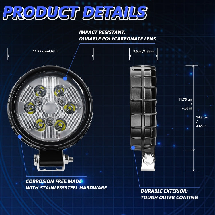 12W 9-30V Car Mixed Light Work Light With Wire Set