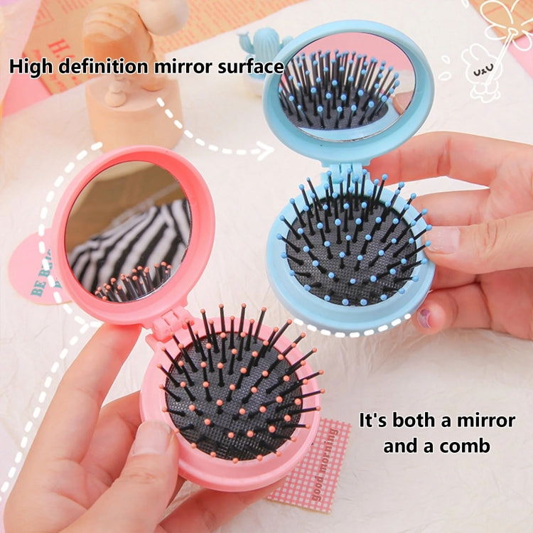 Folding Air Cushion Comb Portable 2 In 1 Comb wWith Mirror