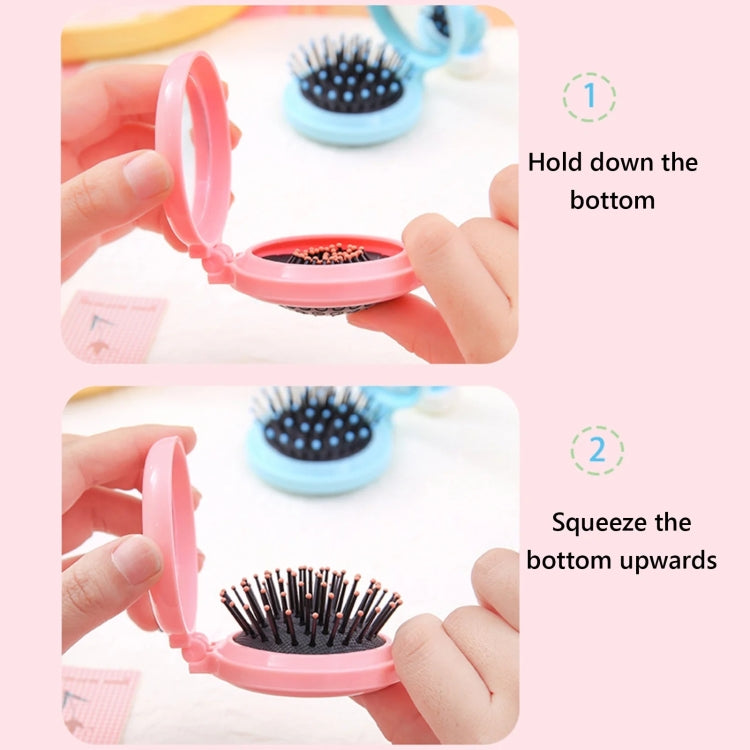 Folding Air Cushion Comb Portable 2 In 1 Comb wWith Mirror