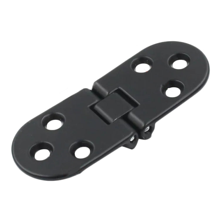 Cabinet Door Folding Hinge Thickened Zinc Alloy Half Round Table Flip Hinge, Color: Black