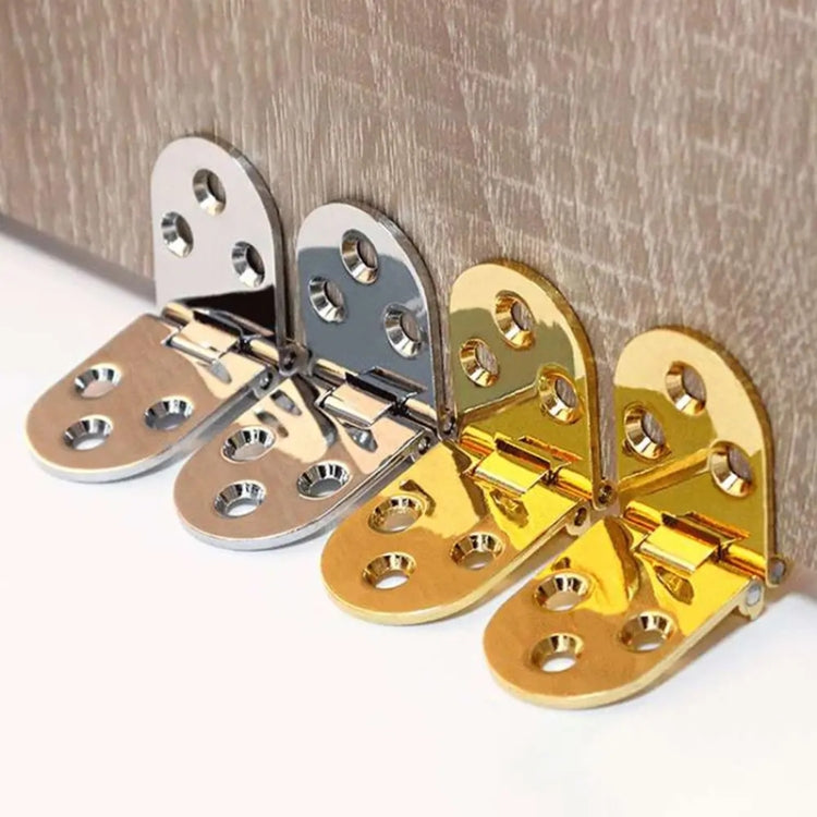 Cabinet Door Folding Hinge Thickened Zinc Alloy Half Round Table Flip Hinge, Color: Black