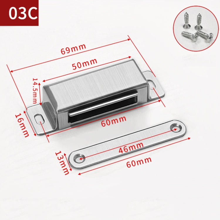 03C Stainless Steel Magnetic Door Catch Kitchen Cabinet Catches Magnet Latches For Door
