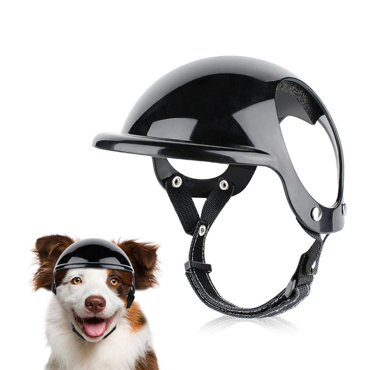 Pet Helmet Hat Dog And Cats Accessories, Size: M - Black